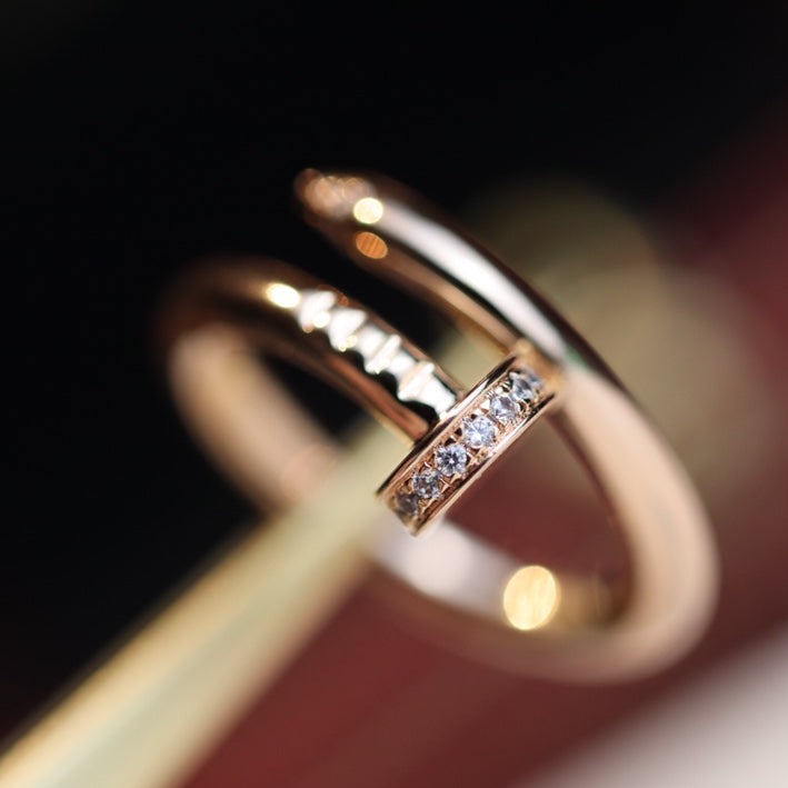 [Star Jewelry]JUSTE RING 2.65MM PINK GOLD DIAMOND