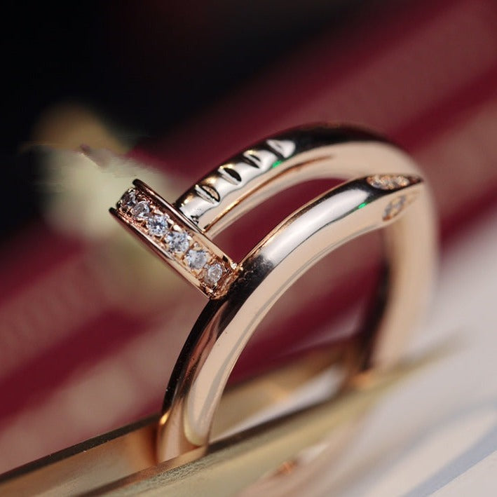 [Star Jewelry]JUSTE RING 2.65MM PINK GOLD DIAMOND