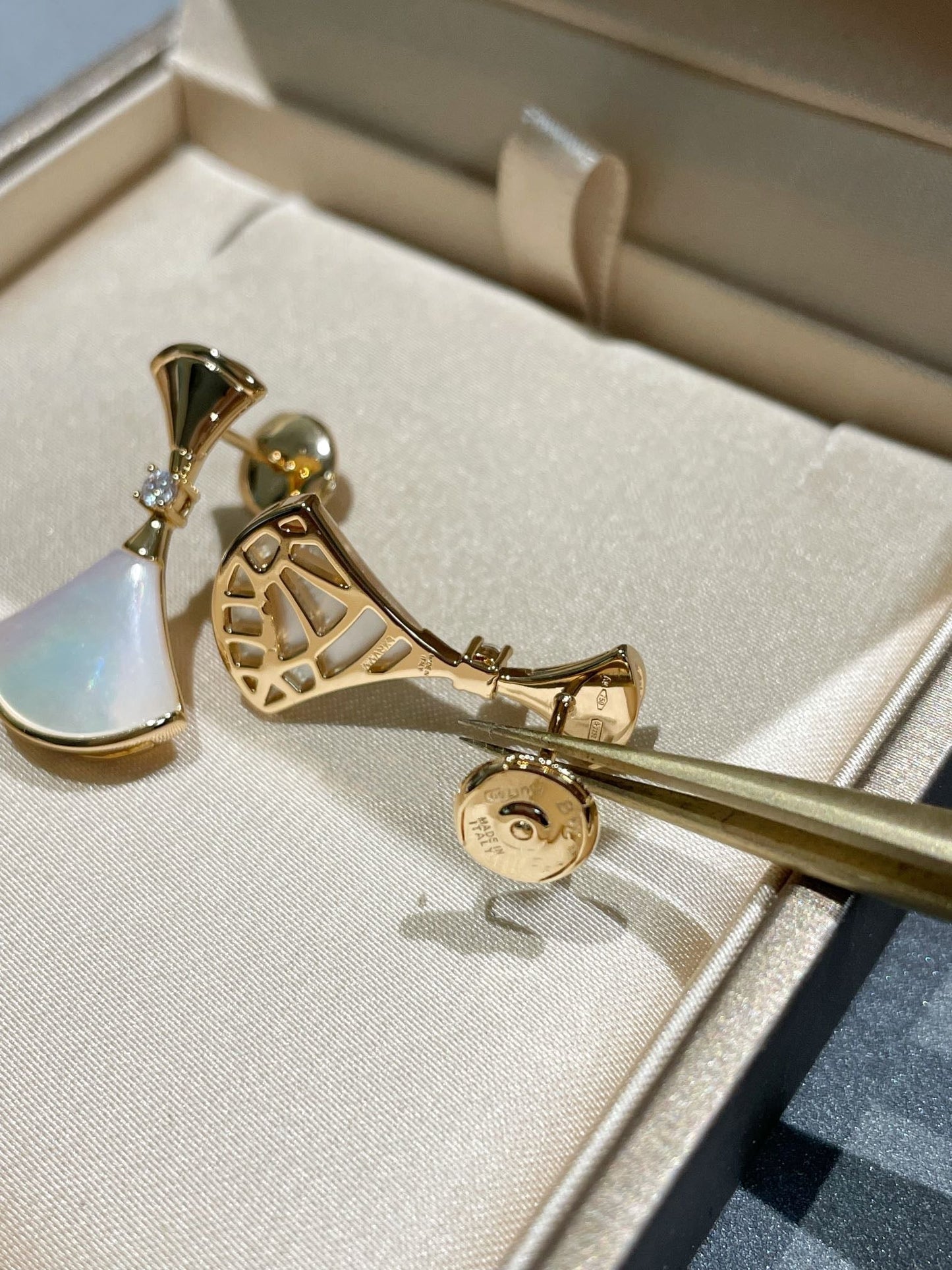 [Star Jewelry]DREAM MOP 1 DIAMOND EARRINGS