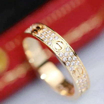 [Star Jewelry]LOVE RING 3.6MM DIAMOND PAVED