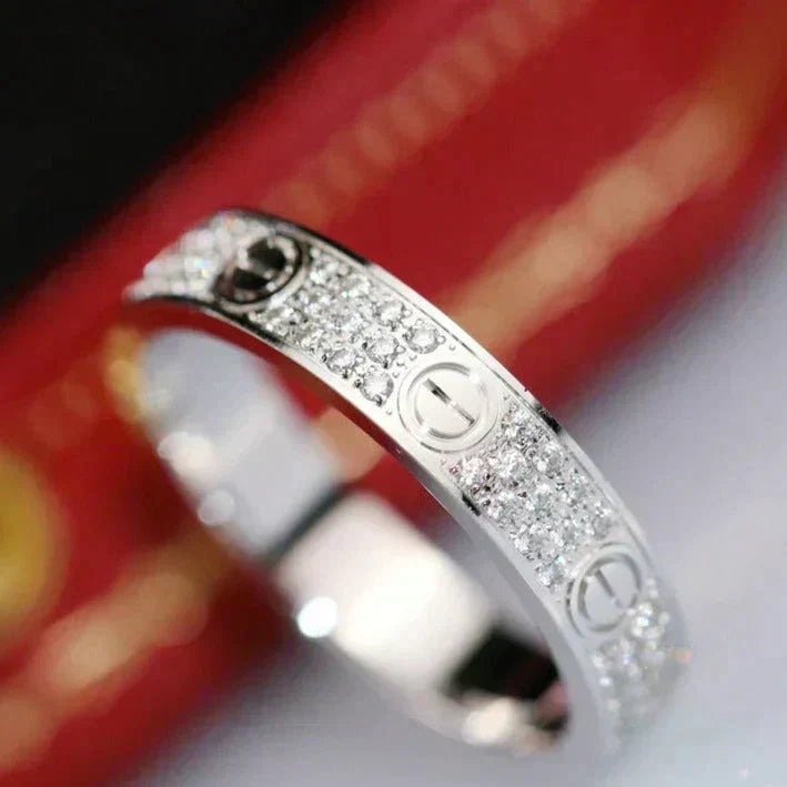 [Star Jewelry]LOVE RING 3.6MM DIAMOND PAVED
