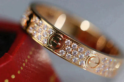 [Star Jewelry]LOVE RING 3.6MM DIAMOND PAVED