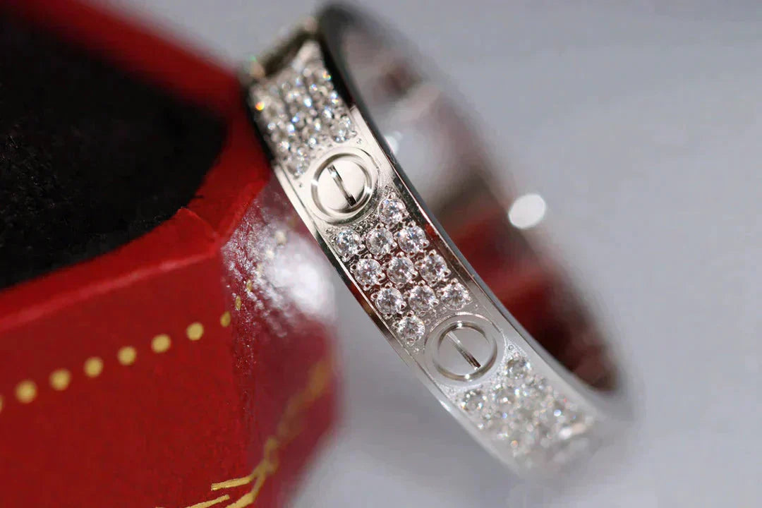 [Star Jewelry]LOVE RING 3.6MM DIAMOND PAVED