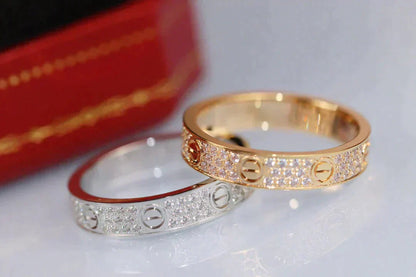 [Star Jewelry]LOVE RING 3.6MM DIAMOND PAVED