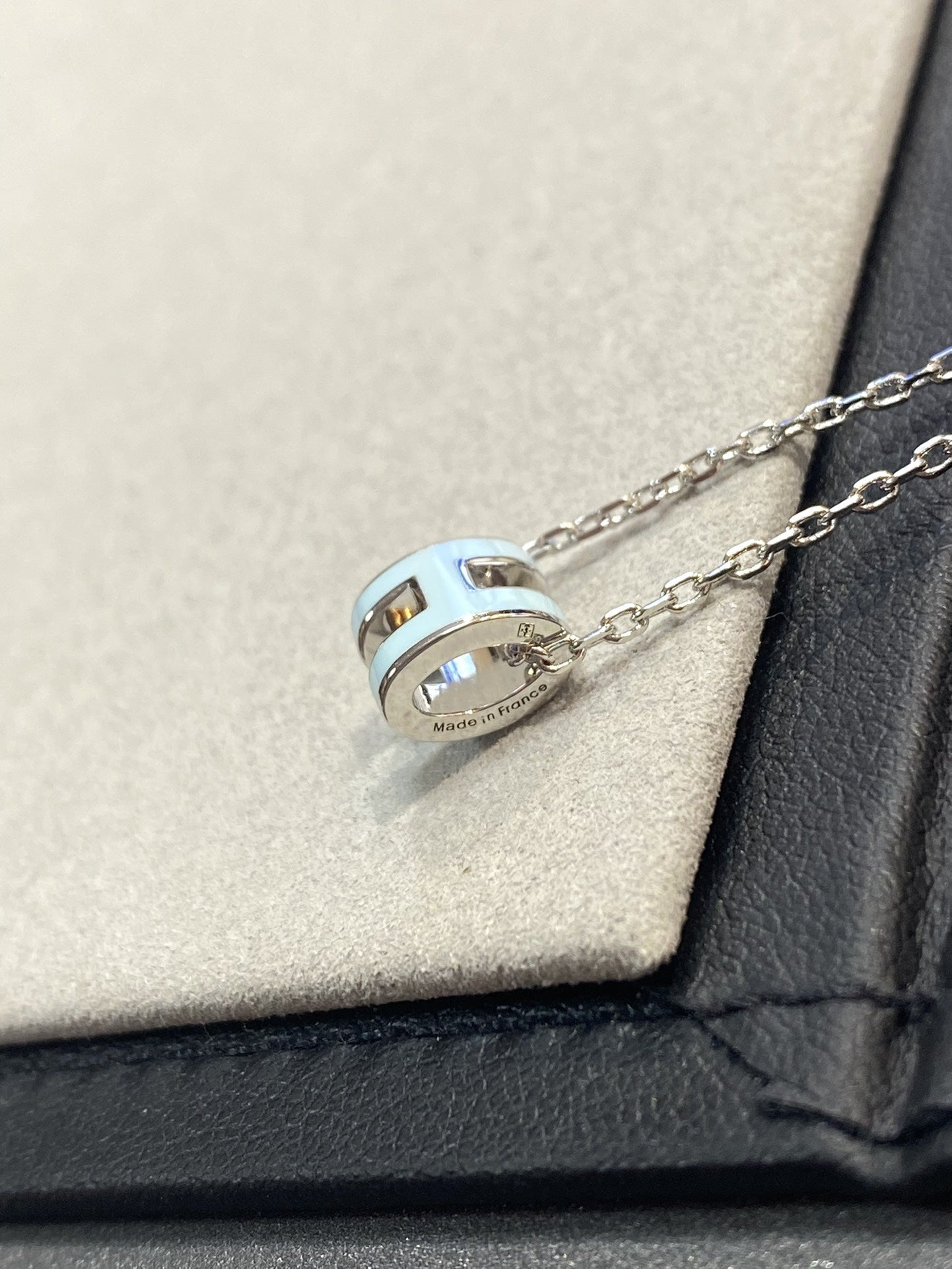 [Star Jewelry]POP H LIGHT BLUE NECKLACE