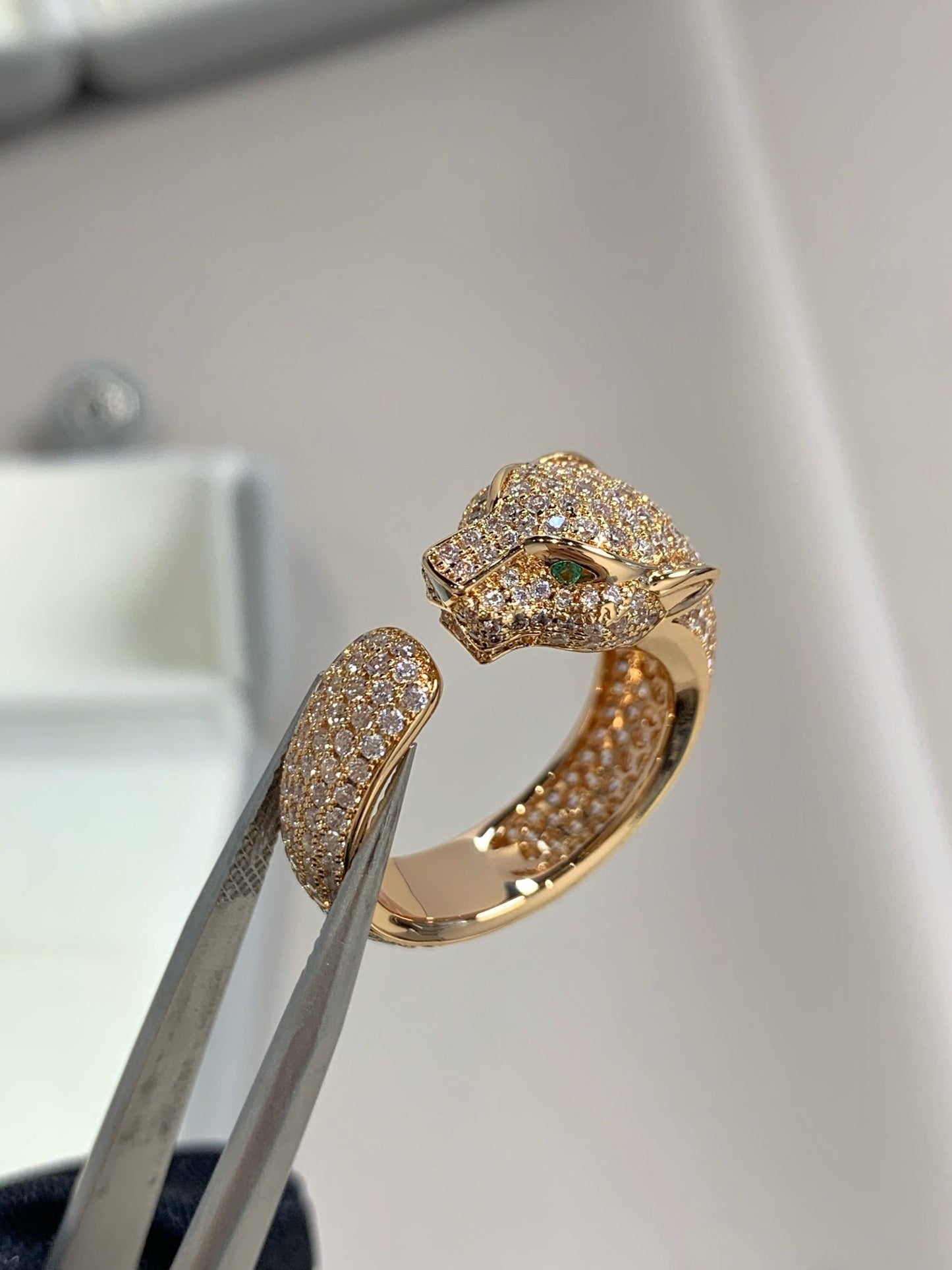 [Star Jewelry]PANTHERE PINK GOLD DIAMOND RING