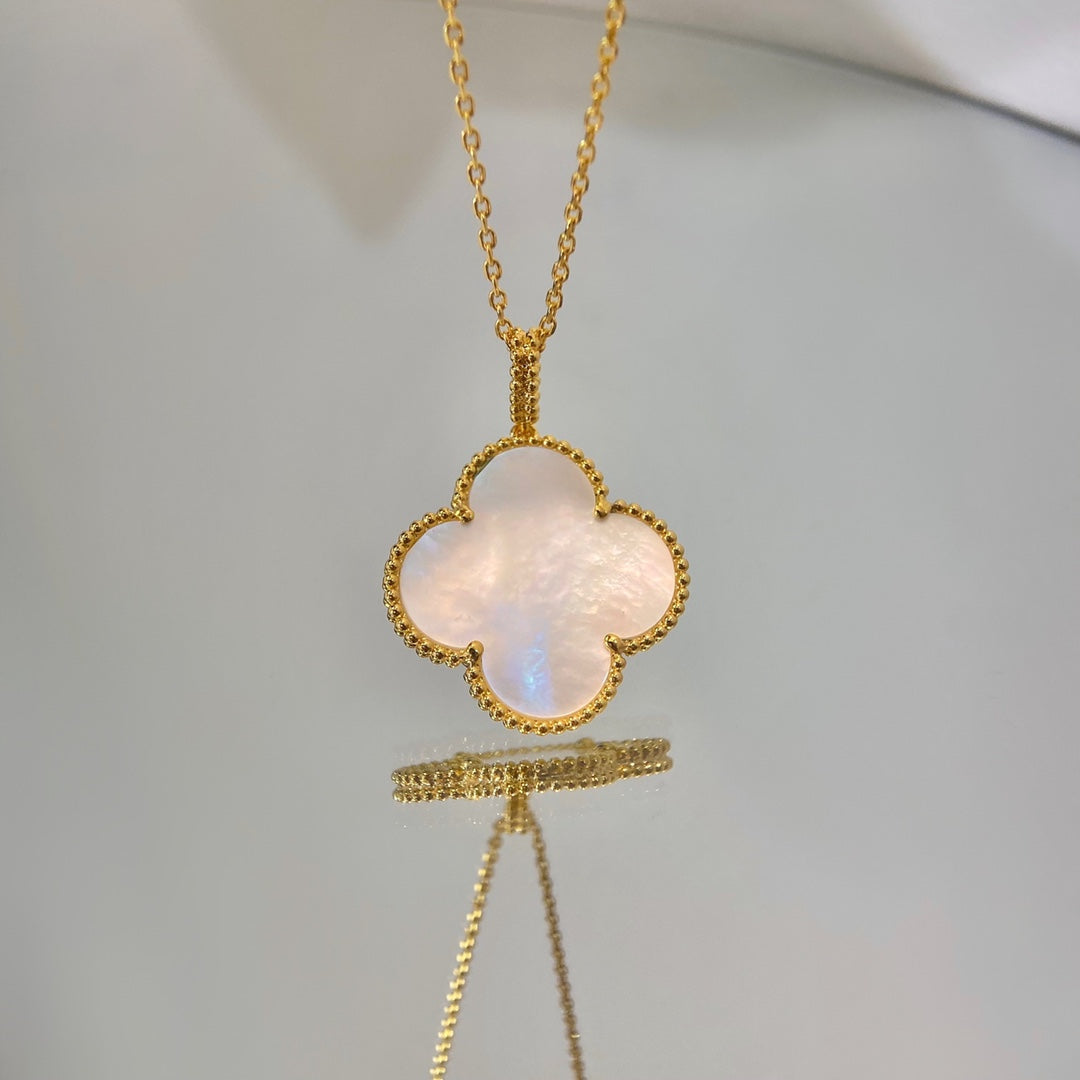 [Star Jewelry]CLOVER 25MM MOP LARGE PENDANT NECKLACE