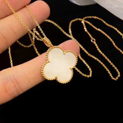 [Star Jewelry]CLOVER 25MM MOP LARGE PENDANT NECKLACE