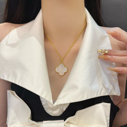 [Star Jewelry]CLOVER 25MM MOP LARGE PENDANT NECKLACE