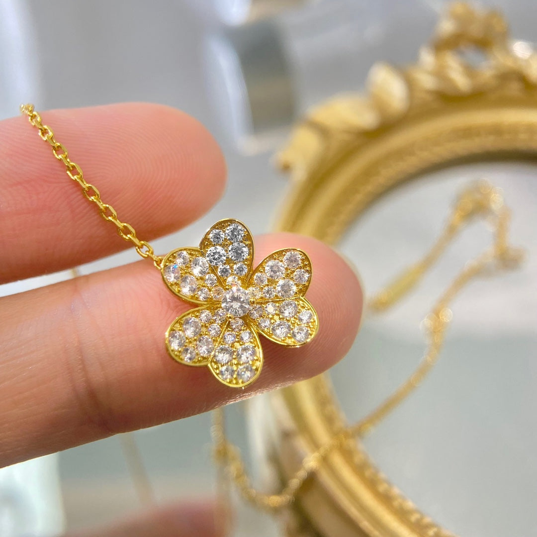 [Star Jewelry]FLOWER DIAMOND NECKLACE