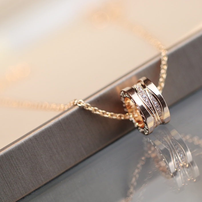 [Star Jewelry]ZERO 1 PINK GOLD DIAMOND NECKLACE