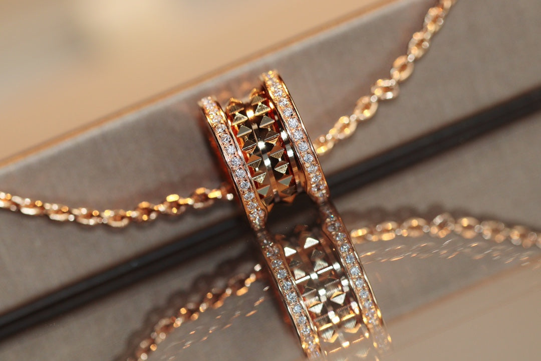 [Star Jewelry]ZERO 1 ROCK PEDANT PINK GOLD NECKLACE
