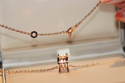 [Star Jewelry]ZERO 1 ROCK PEDANT PINK GOLD BLACK NECKLACE