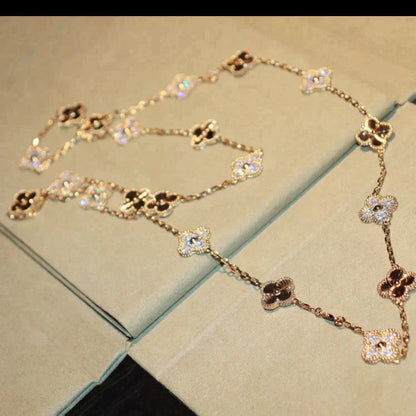 [Star Jewelry]CLOVER 20 MOTIFS LASER DIAMOND NECKLACE