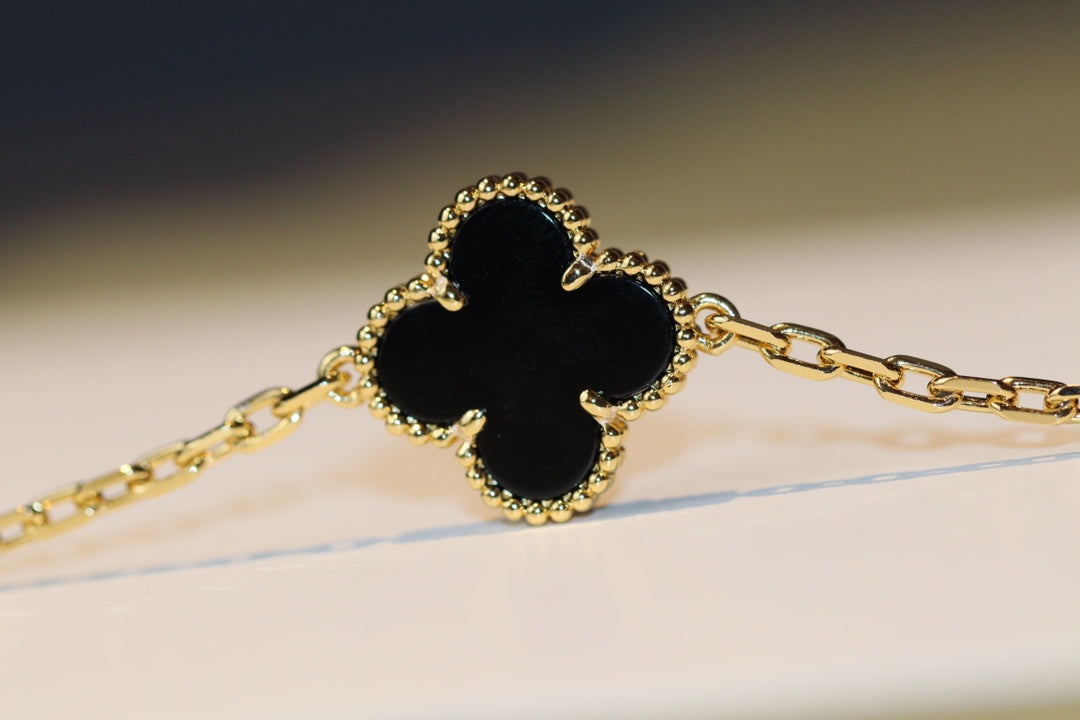[Star Jewelry]CLOVER 20 MOTIFS ONYX ROSE GOLD
