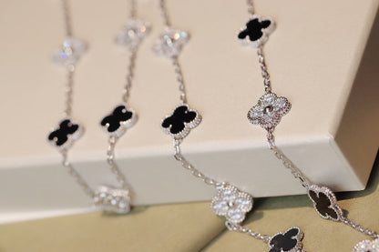 [Star Jewelry]CLOVER 20 MOTIFS ONYX DIAMOND SILVER
