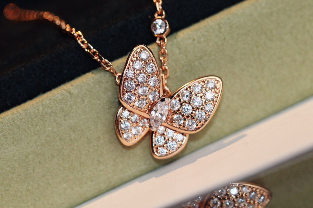 [Star Jewelry]BUTTERFLY DIAMOND NECKLACE