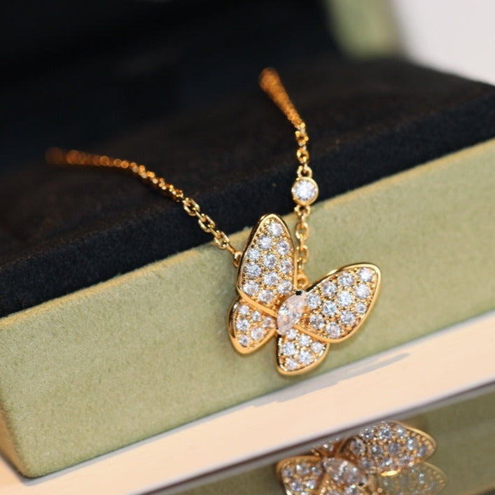 [Star Jewelry]BUTTERFLY DIAMOND NECKLACE