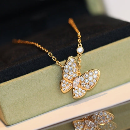 [Star Jewelry]BUTTERFLY DIAMOND NECKLACE
