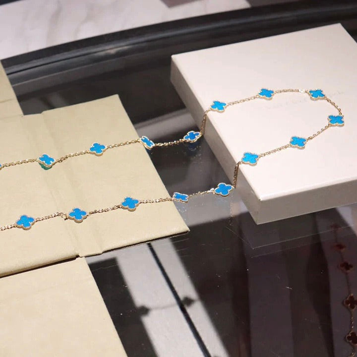 [Star Jewelry]CLOVER 20 MOTIFS TURQUOISE GOLD