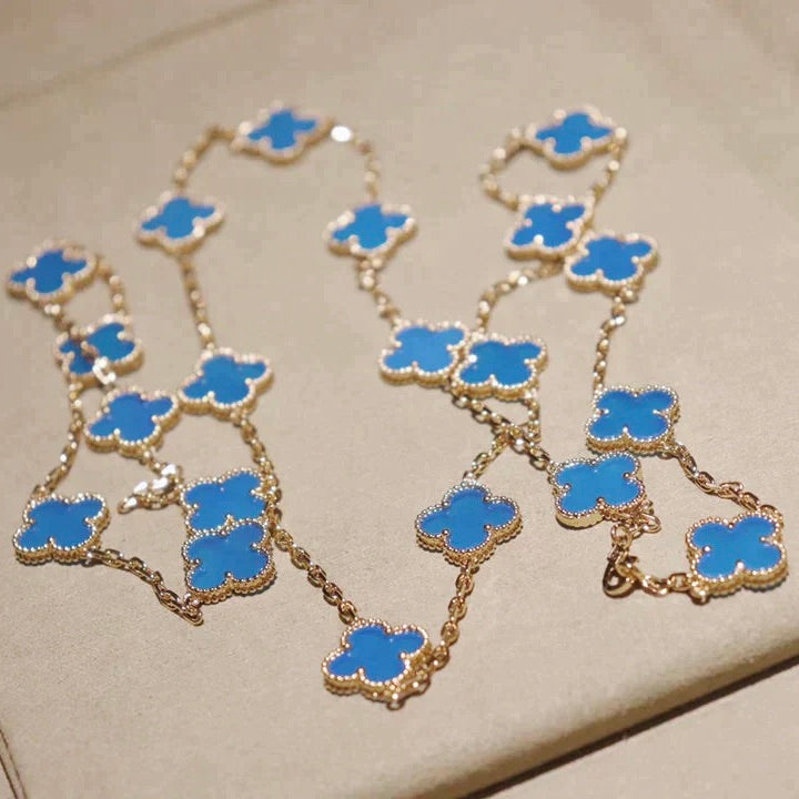 [Star Jewelry]CLOVER 20 MOTIFS TURQUOISE GOLD