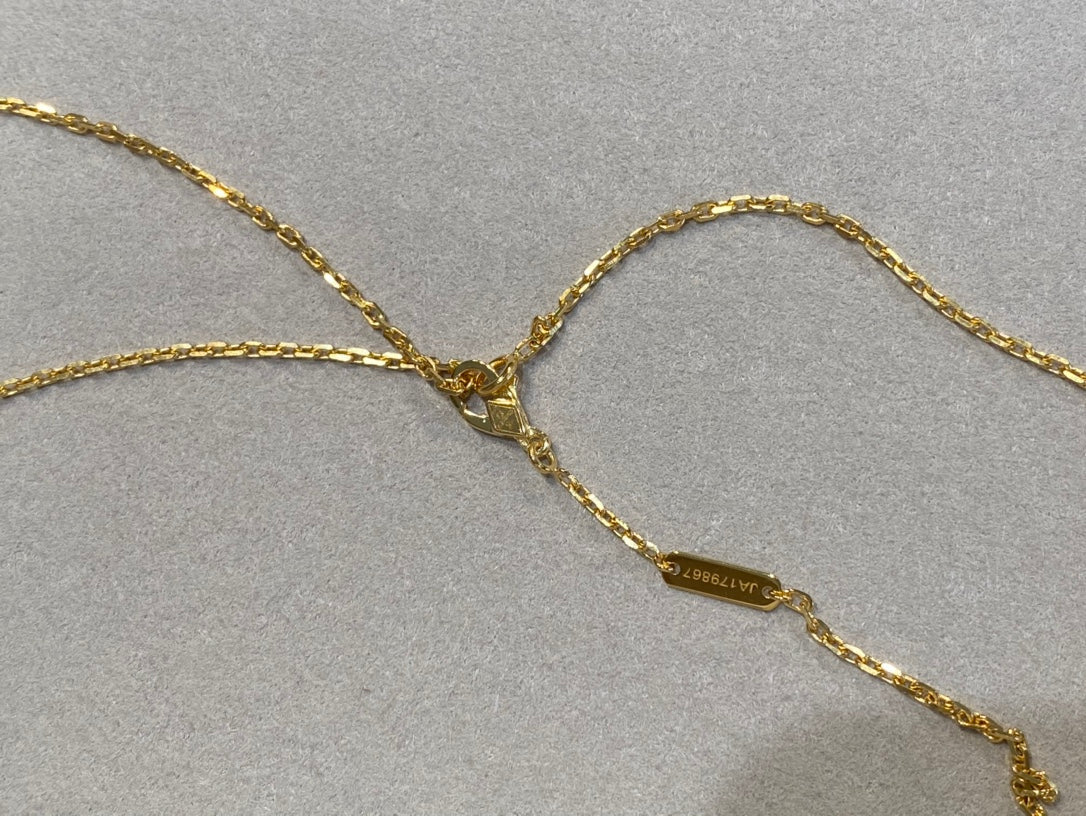 [Star Jewelry]CLOVER 25MM NECKLACE GOLD CARNELIAN