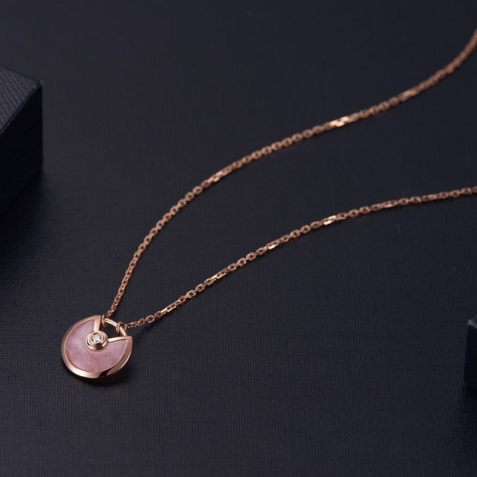 [Star Jewelry]AMULETTE ROSE GOLD PINK MOP NECKLACE