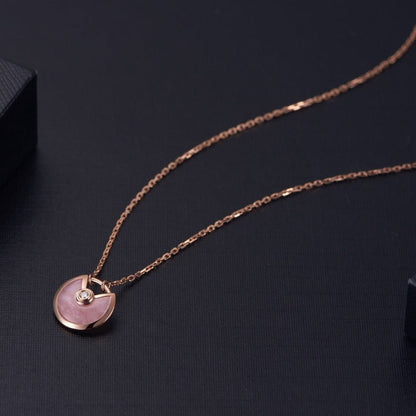 [Star Jewelry]AMULETTE ROSE GOLD PINK MOP NECKLACE