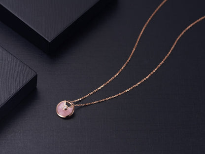[Star Jewelry]AMULETTE ROSE GOLD PINK MOP NECKLACE