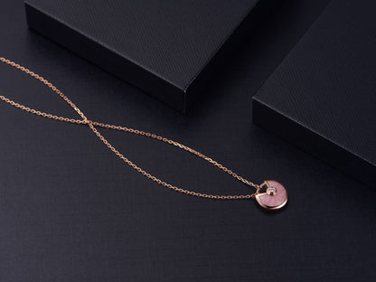 [Star Jewelry]AMULETTE ROSE GOLD PINK MOP NECKLACE