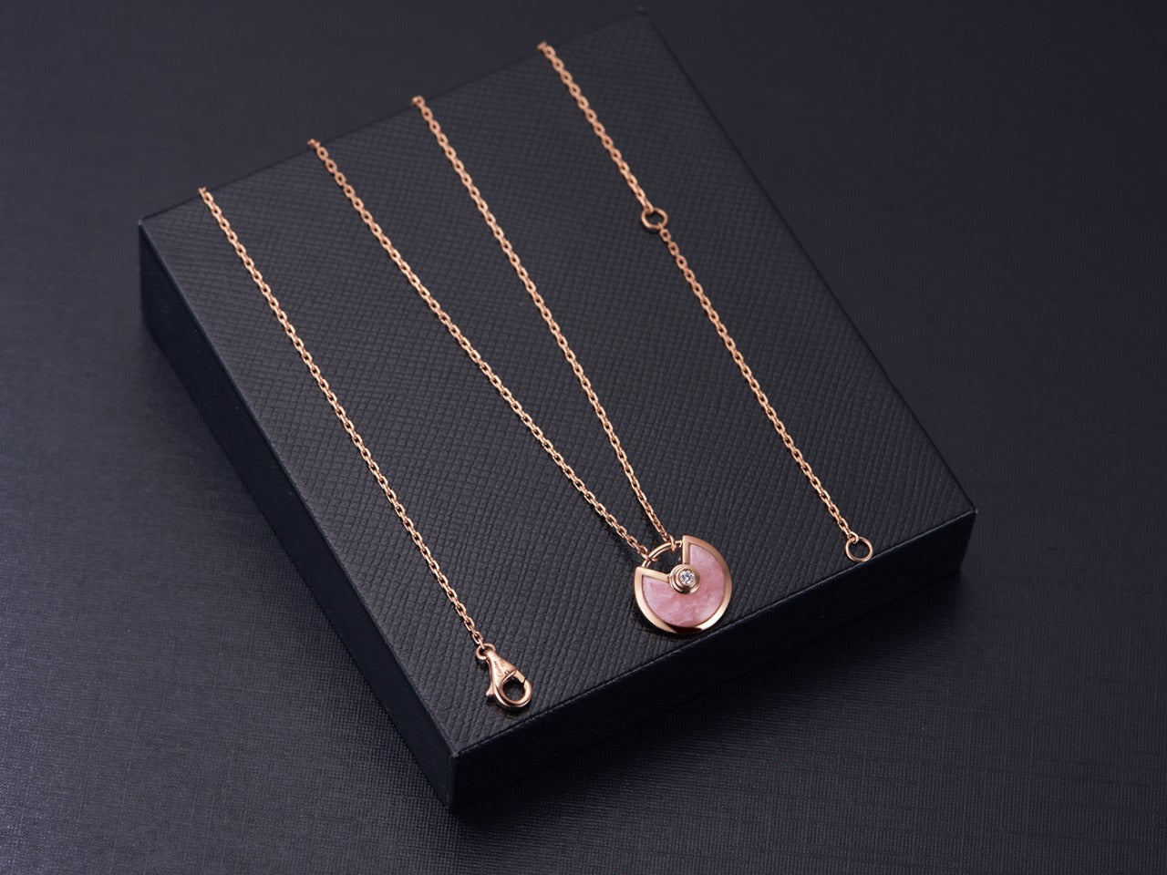 [Star Jewelry]AMULETTE ROSE GOLD PINK MOP NECKLACE