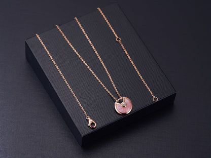 [Star Jewelry]AMULETTE ROSE GOLD PINK MOP NECKLACE