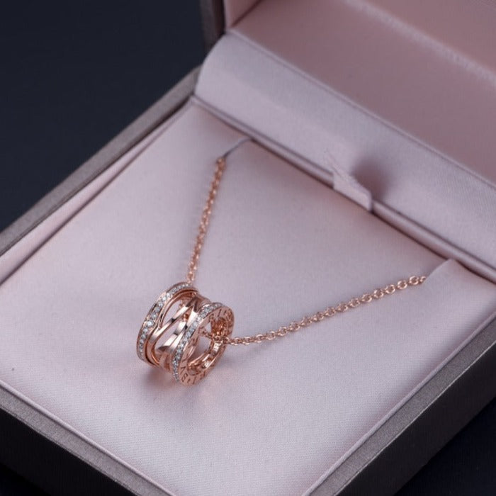 [Star Jewelry]ZERO 1 PINK GOLD DIAMOND OPEN NECKLACE