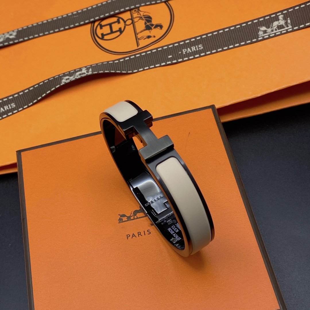 [Star Jewelry]H BRACELET 12MM BLACK BEIGE CERAMIC