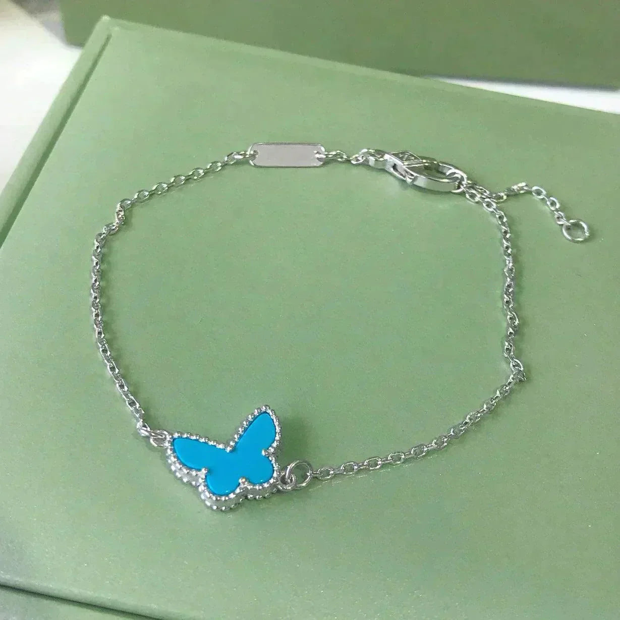 [Star Jewelry]BUTTERFLY TURQUOISE BUTTERFLY BRACELET SILVER