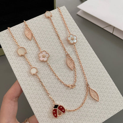[Star Jewelry]LUCKY SPRING 15 MOTIFS ROSE GOLD NECKLACE