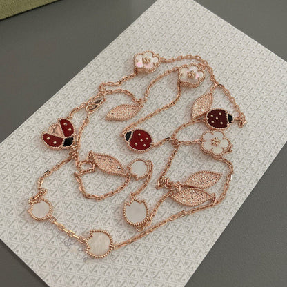 [Star Jewelry]LUCKY SPRING 15 MOTIFS ROSE GOLD NECKLACE