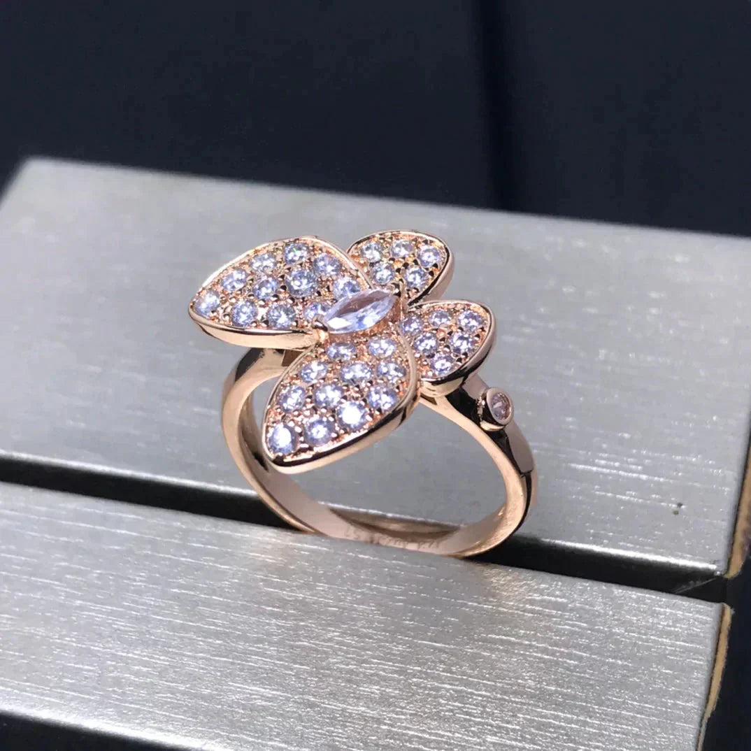 [Star Jewelry]BUTTERFLY PINK GOLD DIAMOND RING