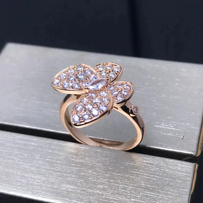 [Star Jewelry]BUTTERFLY PINK GOLD DIAMOND RING