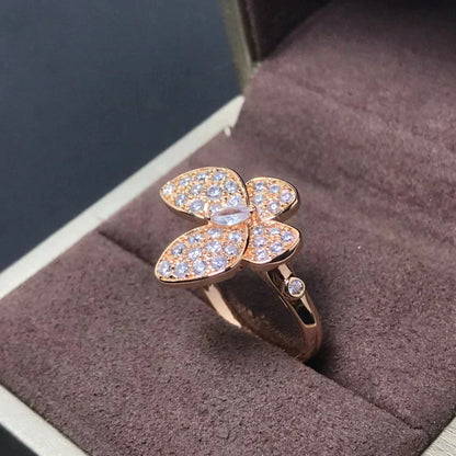[Star Jewelry]BUTTERFLY PINK GOLD DIAMOND RING