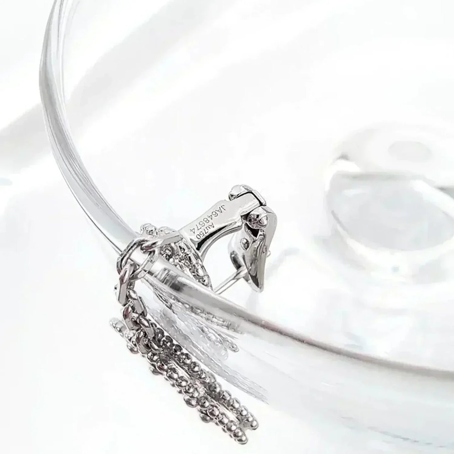 [Star Jewelry]CLOVER 2 MOTIFS  DIAMOND ONYX EARRINGS SILVER