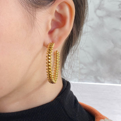 [Star Jewelry]CLASH LARGE HOOP EARRINGS