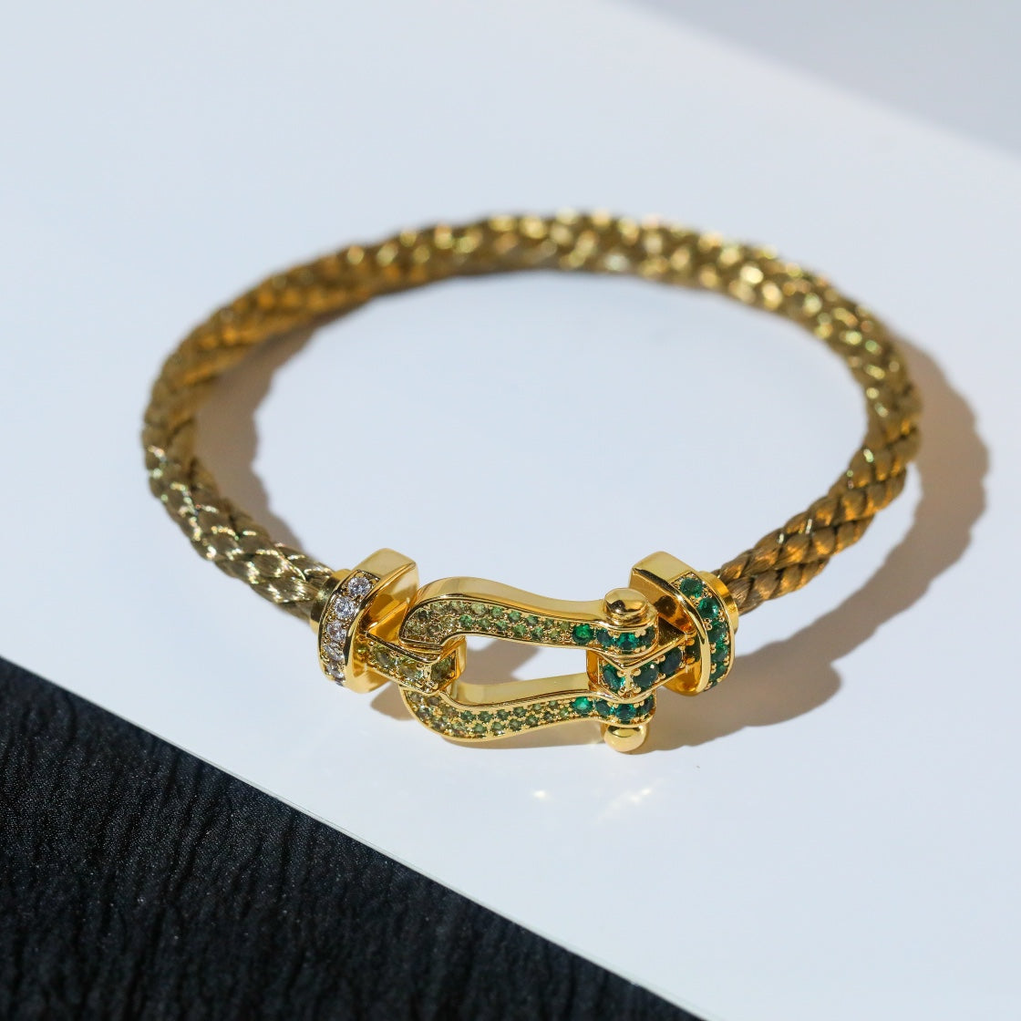 [Star Jewelry]FORCE 10 GOLD GREEN DIAMOND PAVED