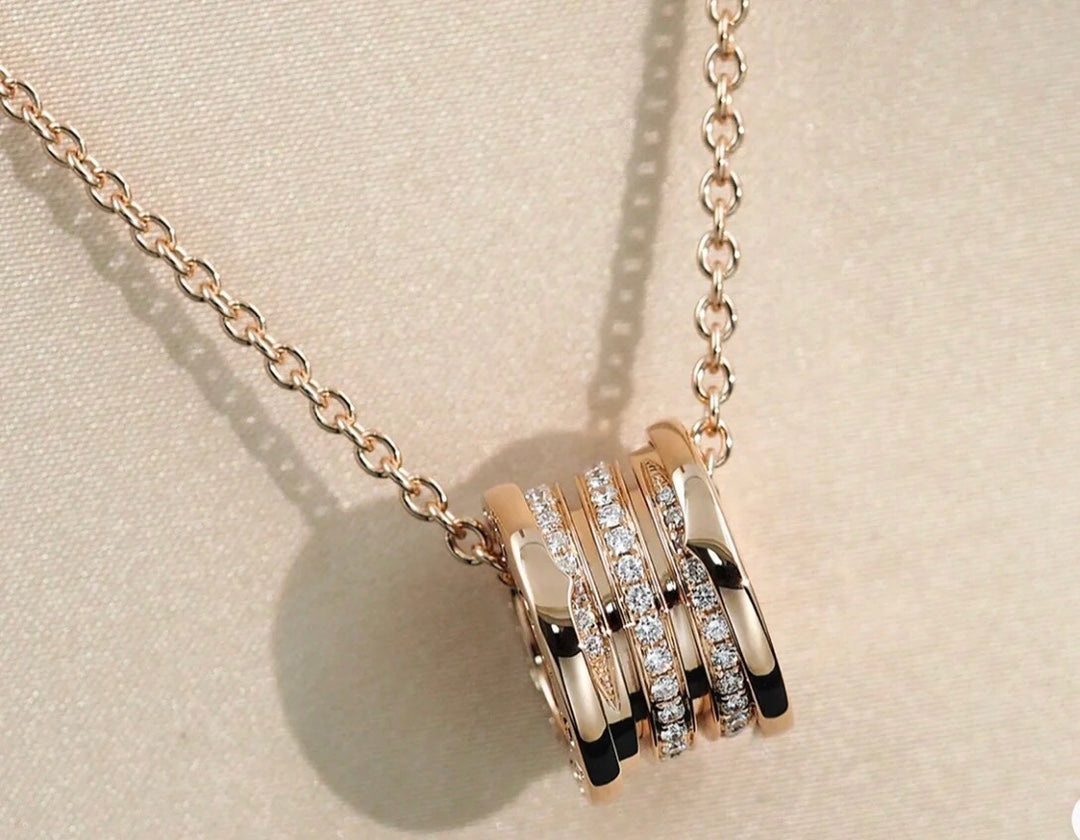 [Star Jewelry]ZERO 1 PINK GOLD DIAMOND NECKLACE