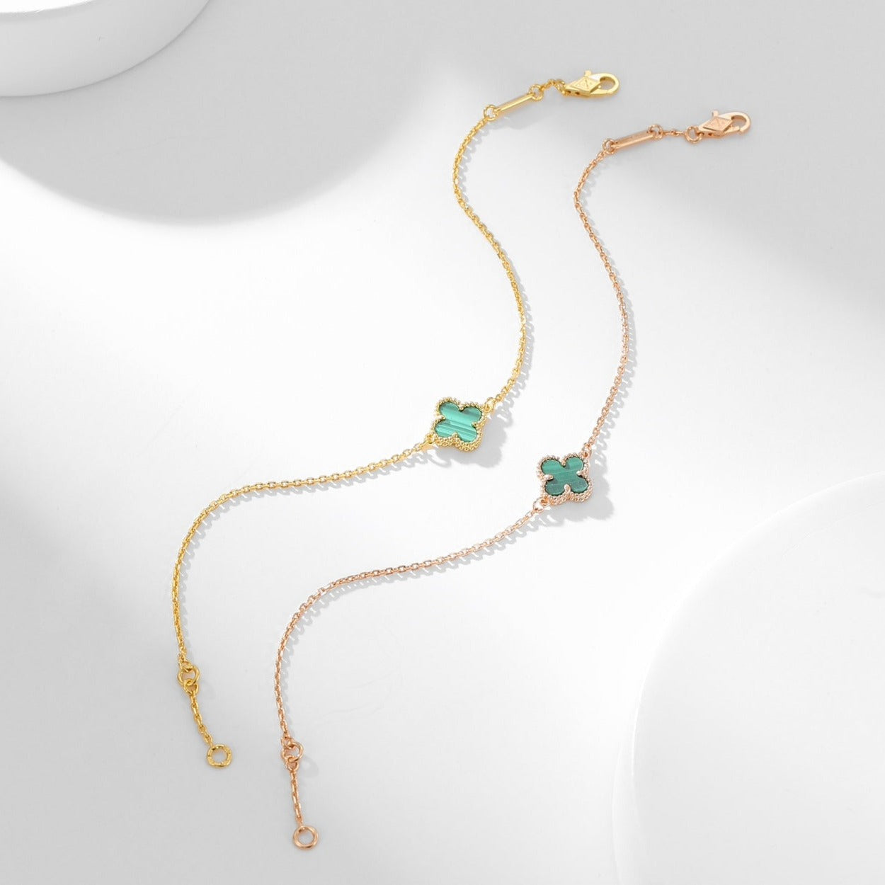 [Star Jewelry]CLOVER BRACELET MALACHITE 1 MOTIF