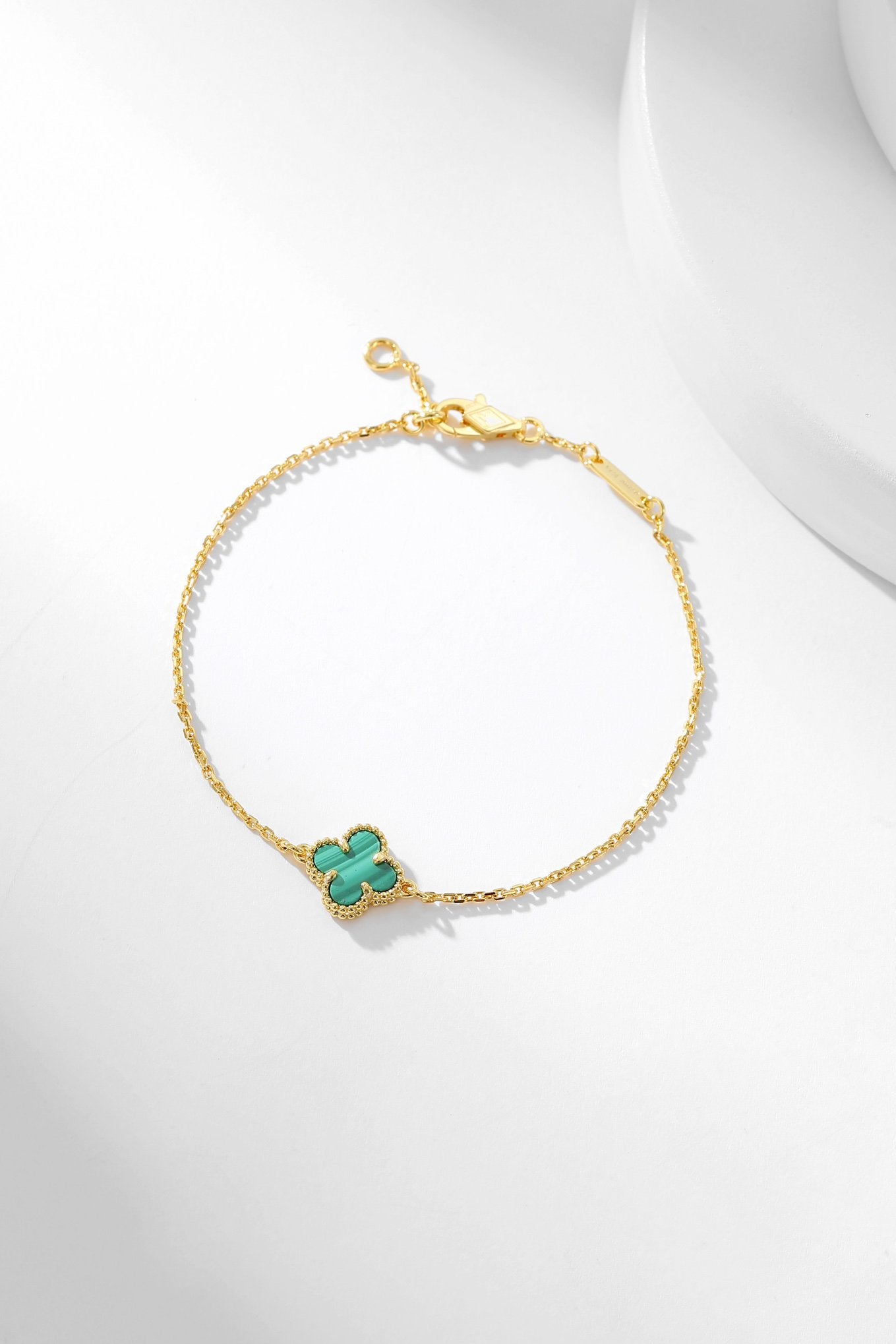 [Star Jewelry]CLOVER BRACELET MALACHITE 1 MOTIF