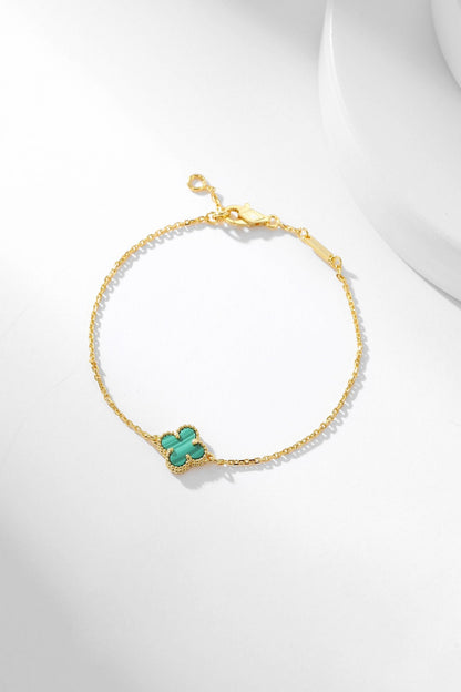 [Star Jewelry]CLOVER BRACELET MALACHITE 1 MOTIF