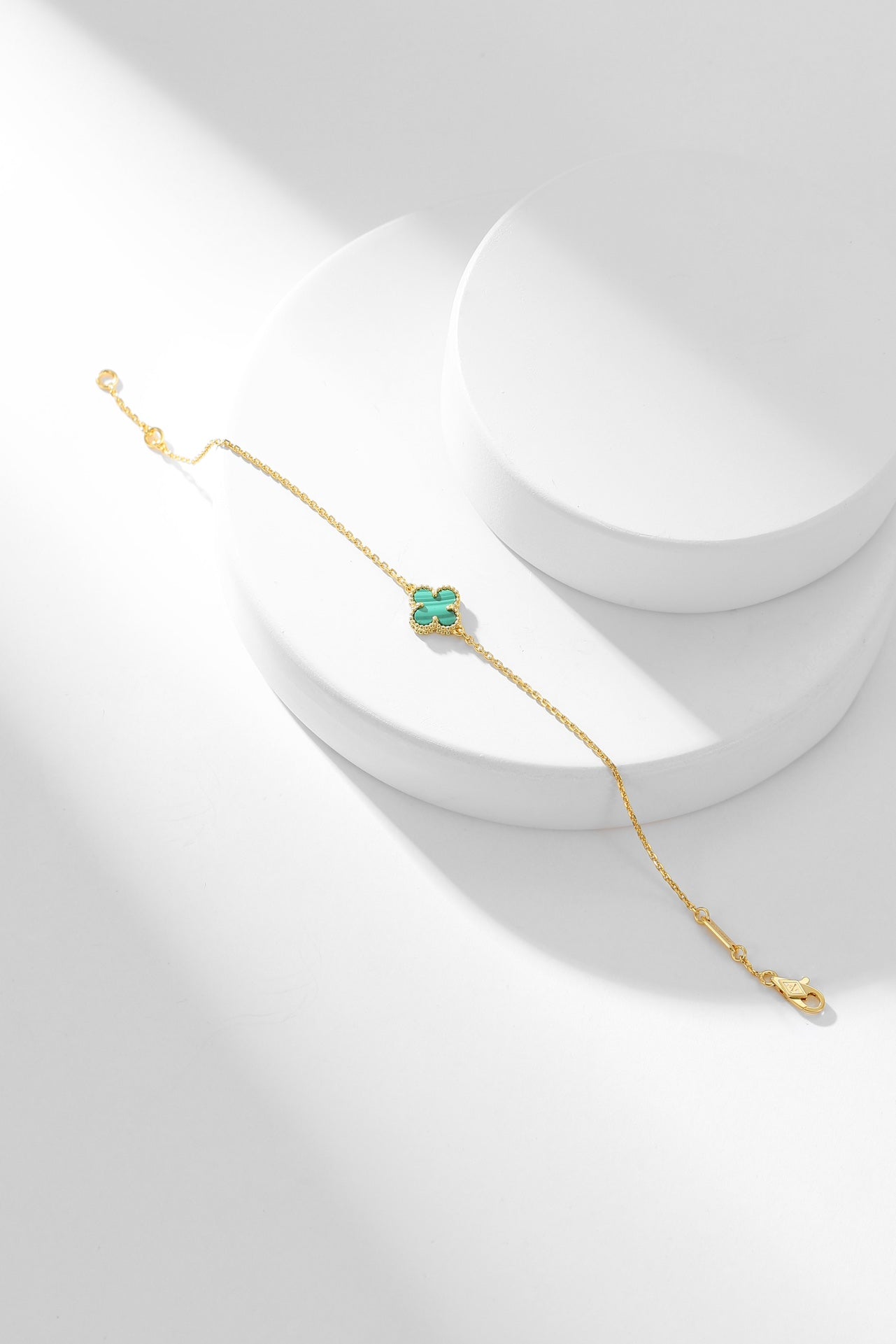 [Star Jewelry]CLOVER BRACELET MALACHITE 1 MOTIF
