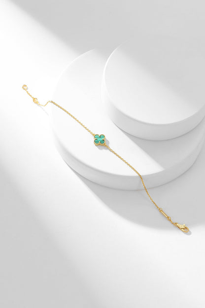 [Star Jewelry]CLOVER BRACELET MALACHITE 1 MOTIF