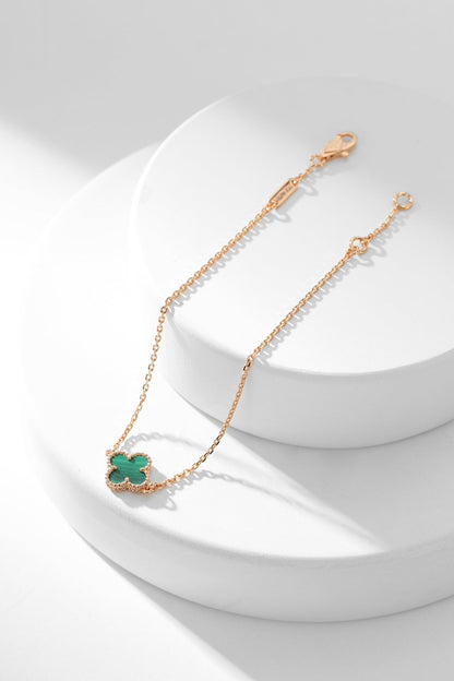 [Star Jewelry]CLOVER BRACELET MALACHITE 1 MOTIF